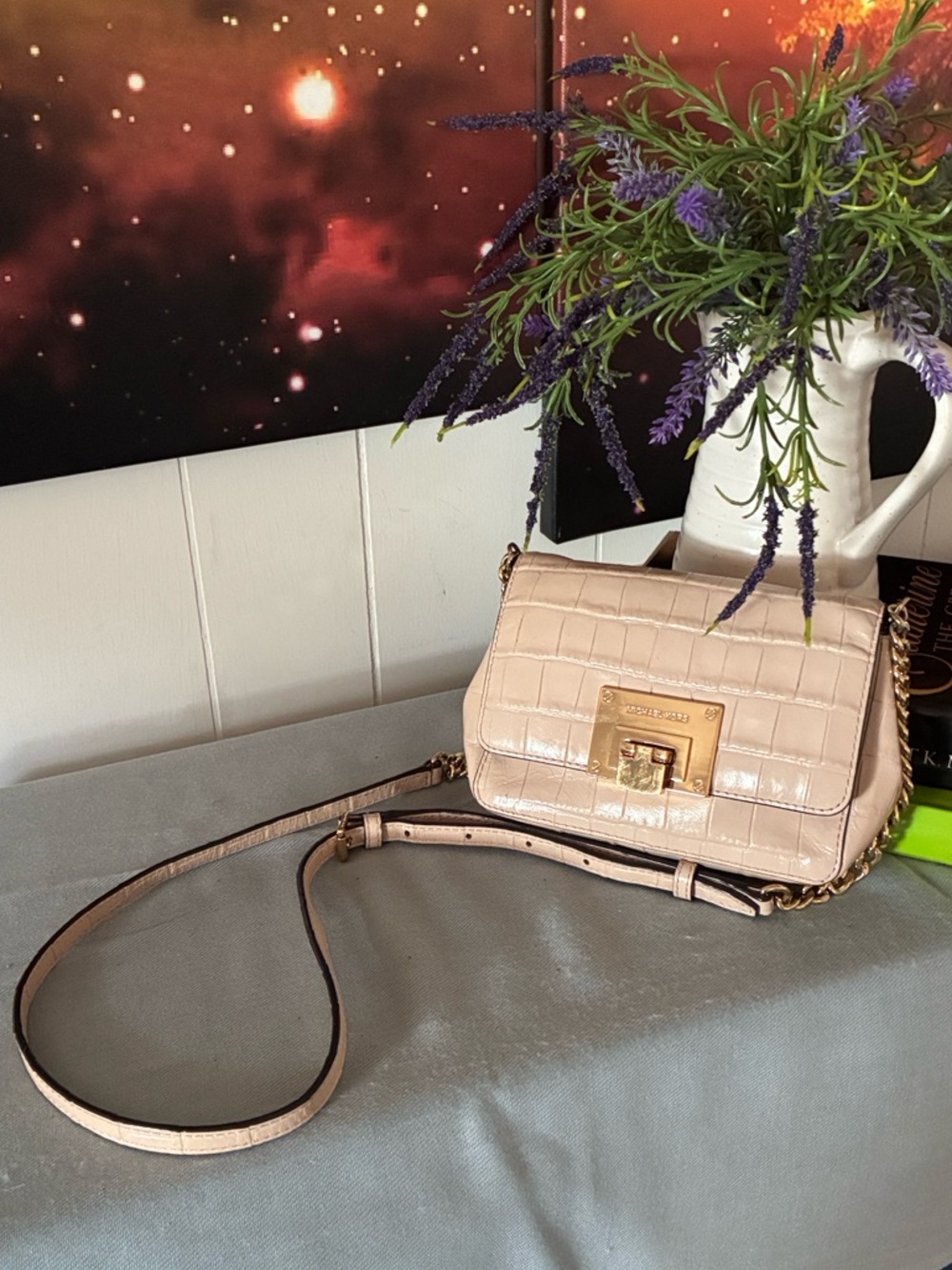 Michael Kors Croc-Embossed Crossbody
